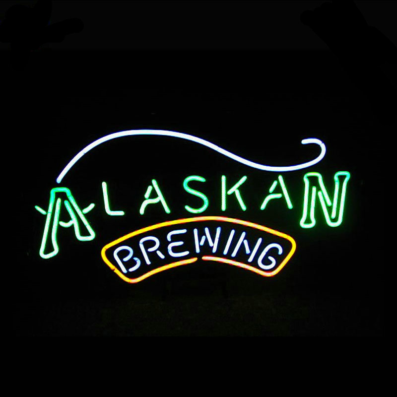 RARE 19X15 Inches New ALASKAN BREWING ALASKA AMBER REAL NEON SIGN BEER BAR LIGHT 
