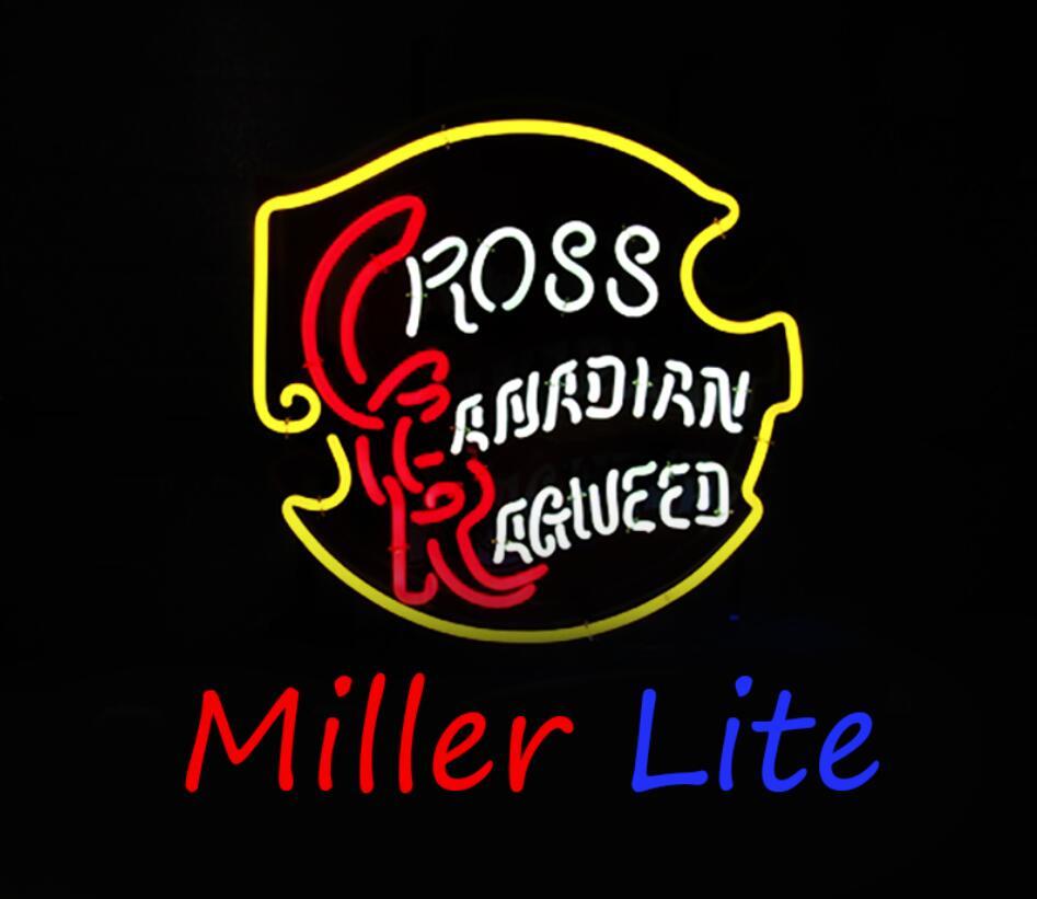 Custom Miller Lite Cross Canadian Ragweed Neon Sign Real Neon Light