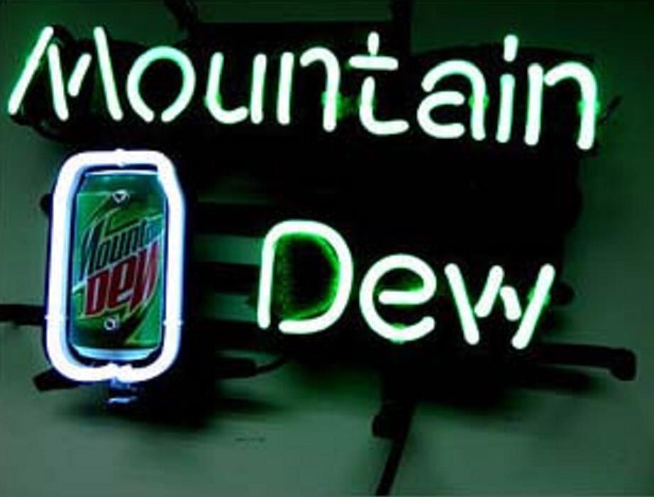 Custom Mountain Dew Soda Neon Sign