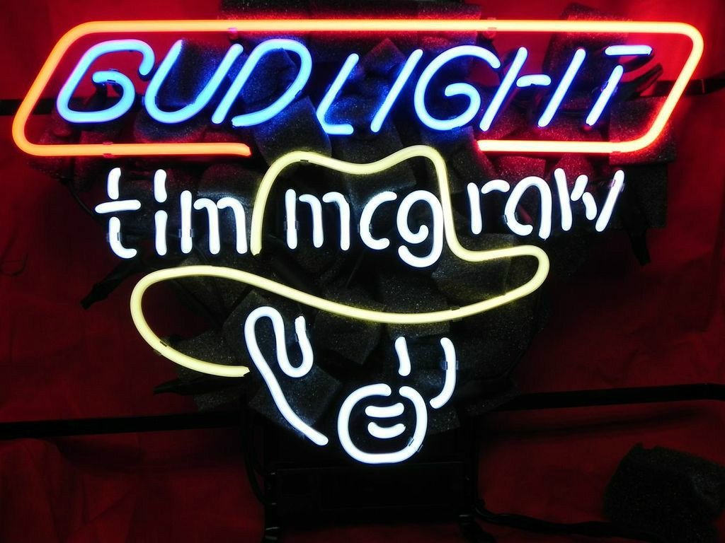 Custom Bud Light Tim Mcgraw Neon Sign