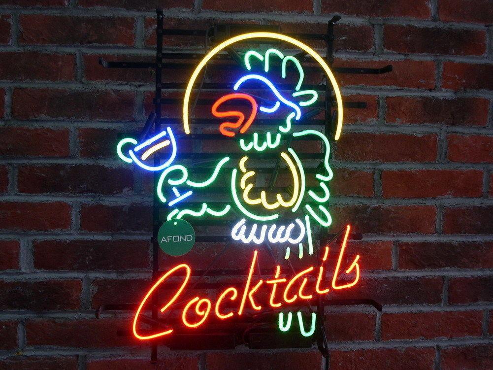 Custom Cocktails Parrot Neon Sign