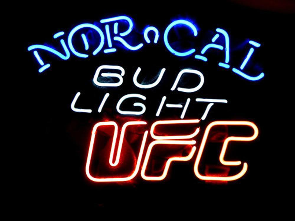 Custom Bud Light Norcal UFC Beer Bar Neon Sign Real Neon Light