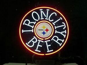Custom Iron City Beer Pittsburgh Steelers Neon Sign NFL Sports Neon Light Tube Neon Light