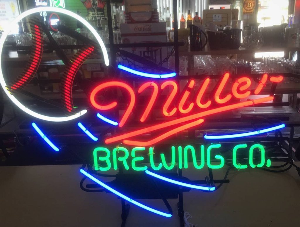 Custom Miller Brewing CO Baseball Neon Sign Tube Neon Light