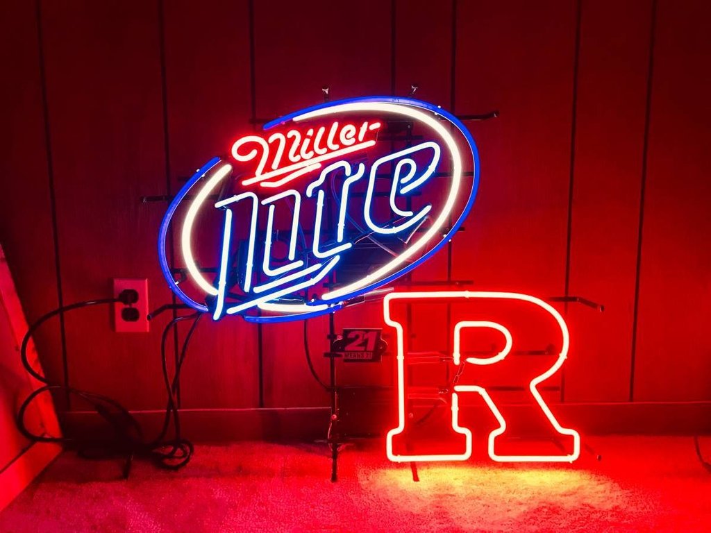 Custom Miller Lite Rutgers Scarlet Knights NCAA Sports Neon Sign Tube Neon Light Tube Neon Light