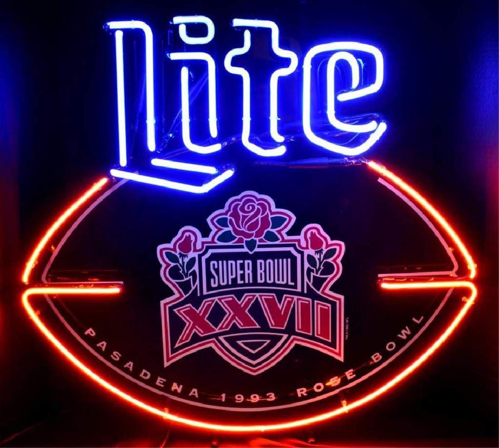 Custom Miller Lite Super Bowl XXVII Neon Sign Tube Neon Light