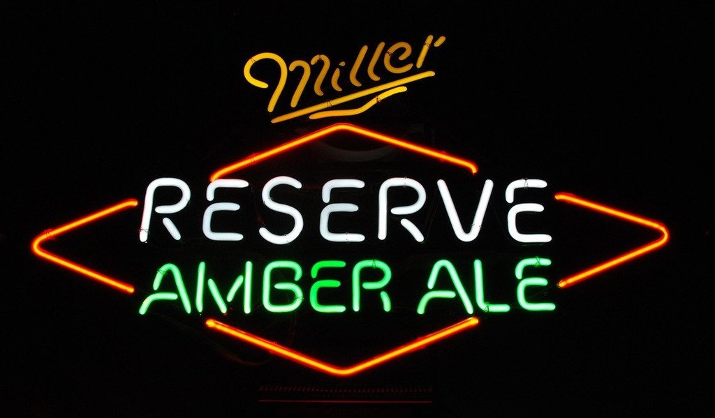 Custom Miller Reserve Amber Ale Neon Sign Real Neon Light
