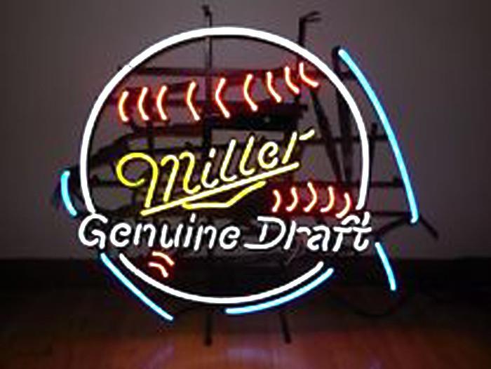Custom Miller Genuine Draft MLB Sports Neon Sign Real Neon Light