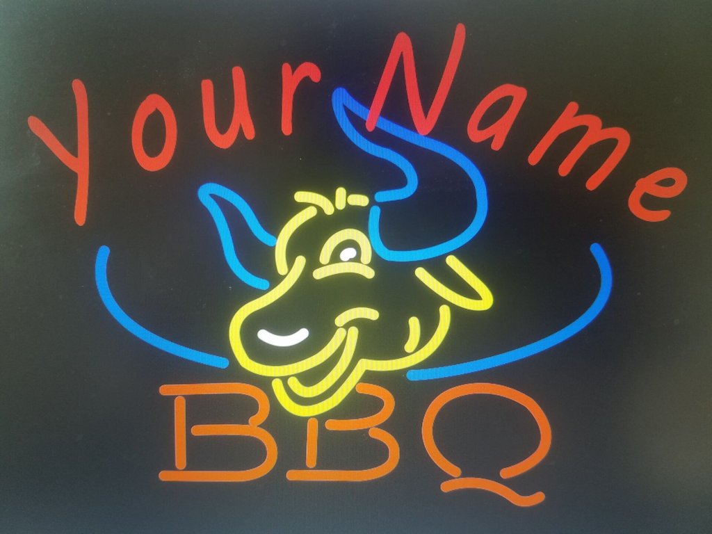 Custom Name BBQ Neon Sign Real Neon Light