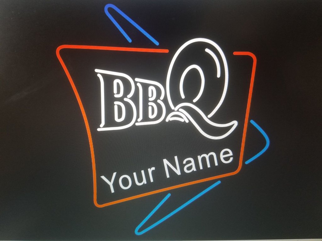 Custom Name BBQ Neon Sign Real Neon Light