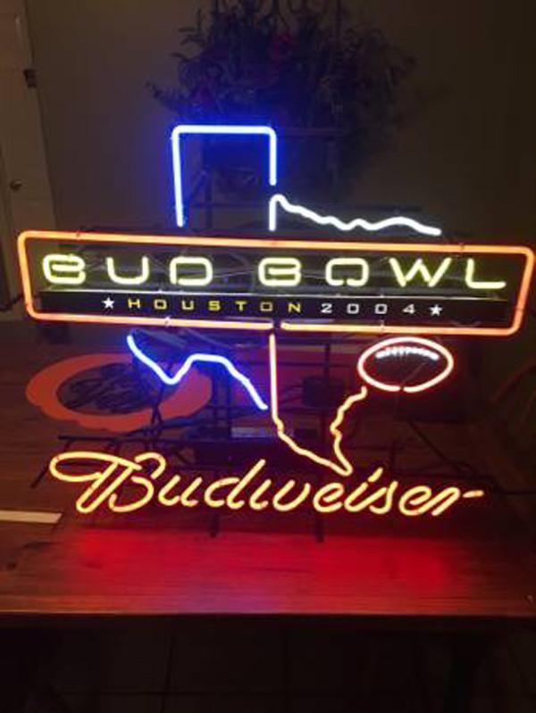 Custom Bud Bow Budweiser Neon Sign Real Neon Light