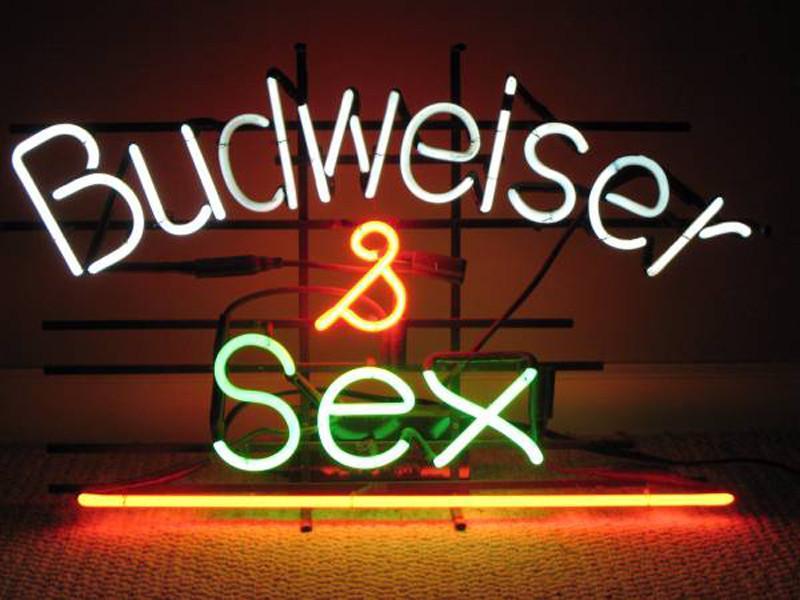 Custom Budweiser Sex Neon Sign Real Neon Light
