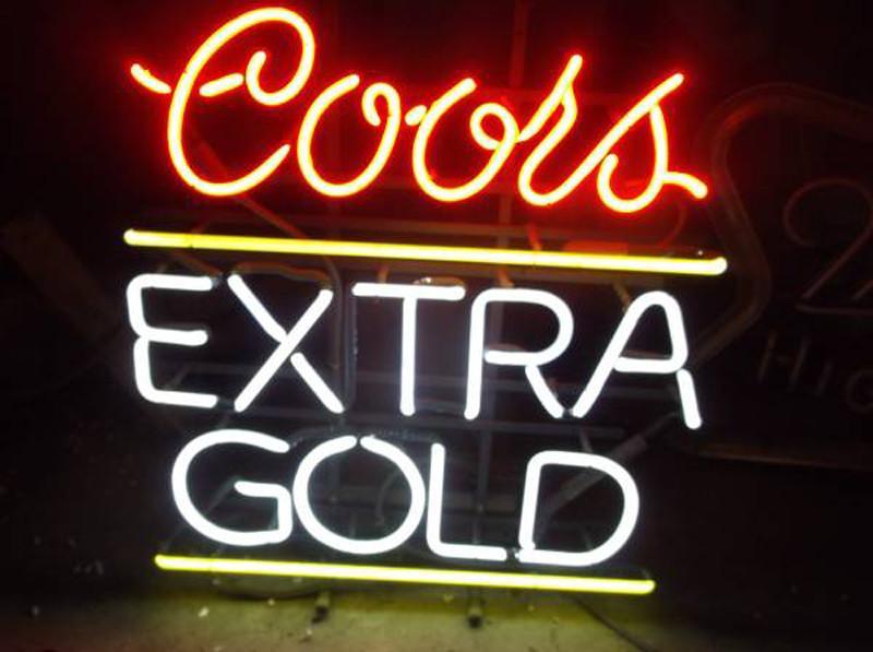 Custom Coors Extra Gold Neon Sign Real Neon Light