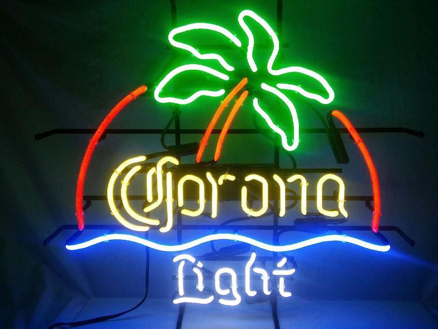 Custom Corona Light Palm Tree Neon Sign Real Neon Light