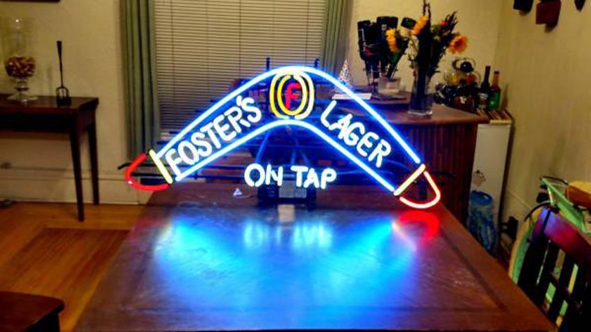 Custom Foster Lager On Top Neon Sign Real Neon Light