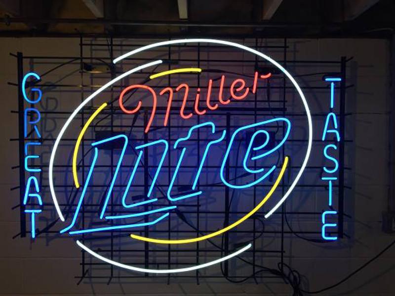 Custom Miller Lite Great Teaste Neon Sign Real Neon Light