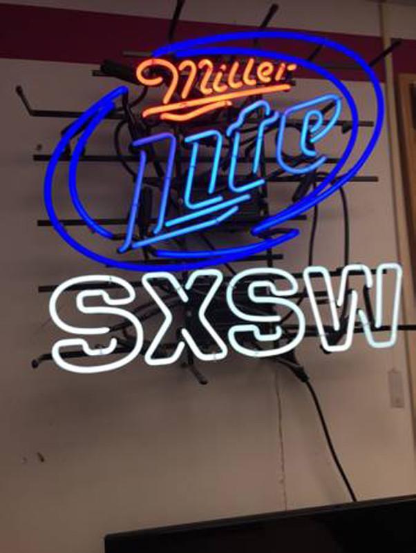 Custom Miller Lite SXSW Neon Sign Real Neon Light