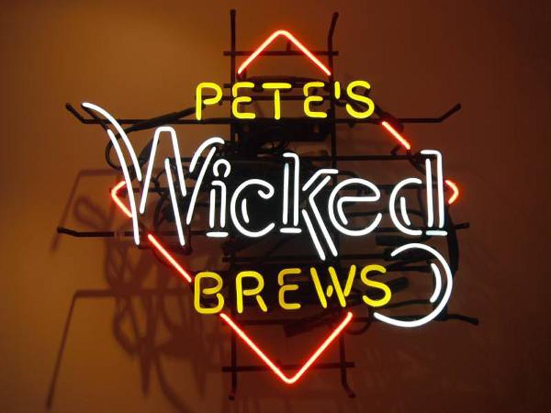 Custom Pete's Wicked Brews Neon Sign  Real Neon Light
