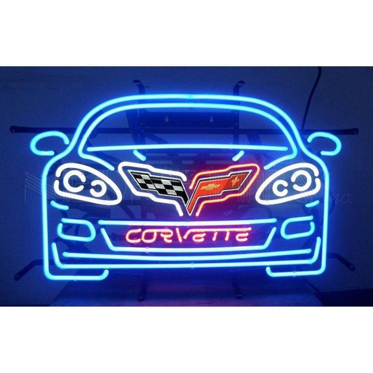 Custom Corvette Auto Car Neon Sign Real Neon Light