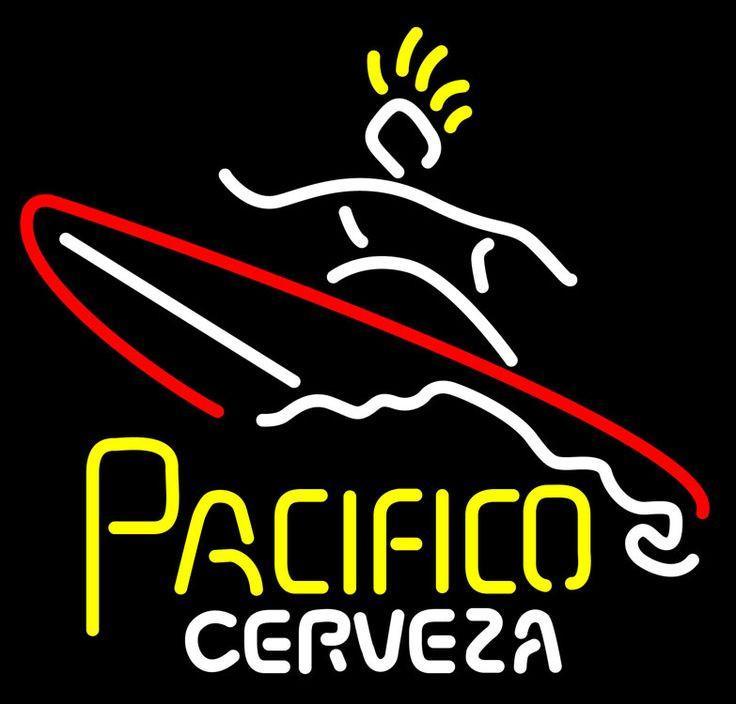 Custom Cerveza Pacifica Surfing Neon Sign Real Neon Light