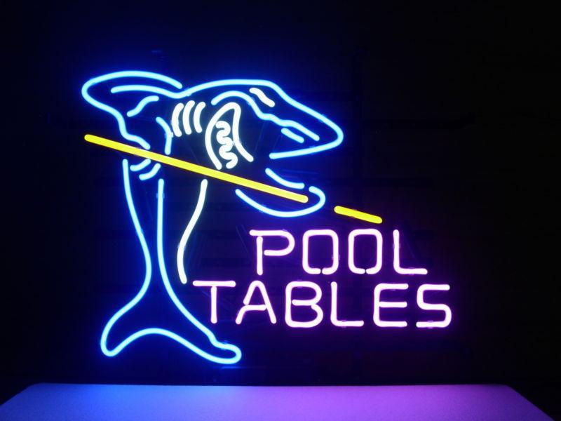 Custom Pool Tables Shark Neon Sign Real Neon Light