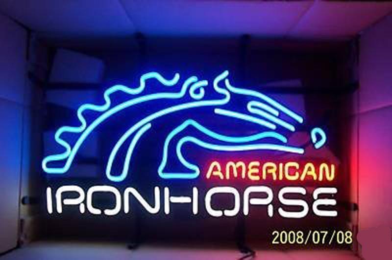 Custom American Ironhorse Neon Sign Real Neon Light Z1192
