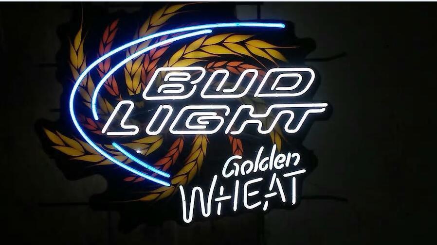 Custom Bud Light Golden Wheat Neon Sign Real Neon Light Z1207