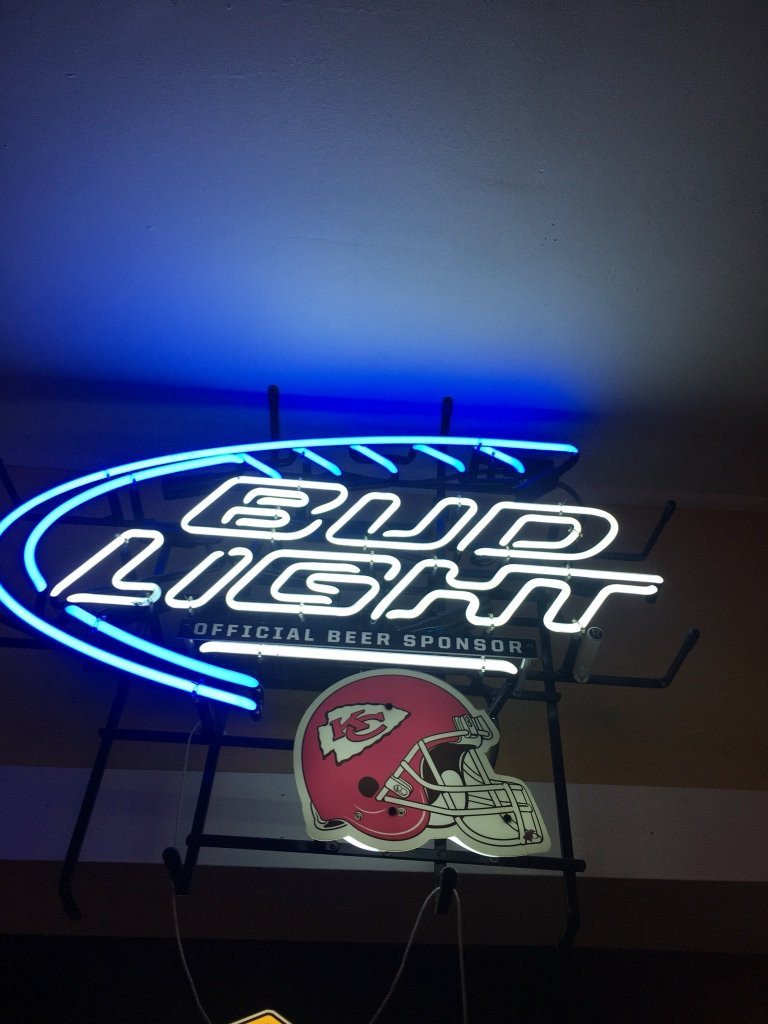 Custom Bud Light Kansas City Chiefs Neon Sign NFL Teams Neon Light Real Neon Light Z1213