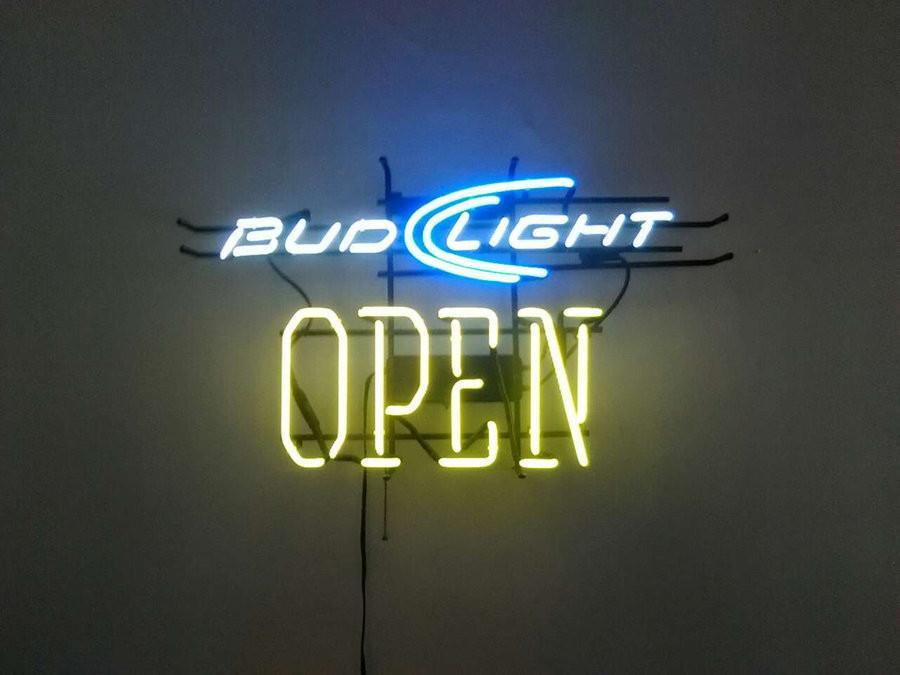 Custom Blue Light Open Neon Sign Real Neon Light Z1216