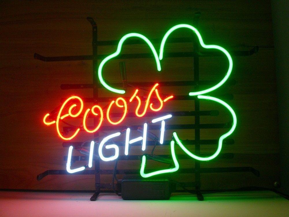 Custom Coors Light Shamrock Neon Sign