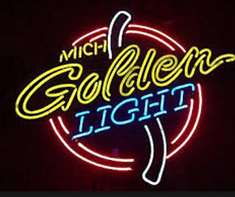 Custom Mich Golden Light Neon Sign Real Neon Light Z1295
