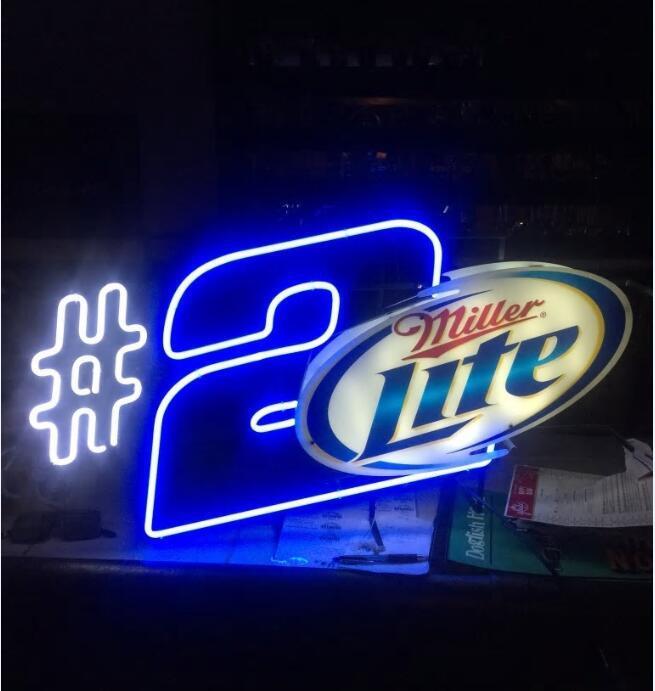 Custom Miller Lite #2 Neon Sign Real Neon Light Z1303