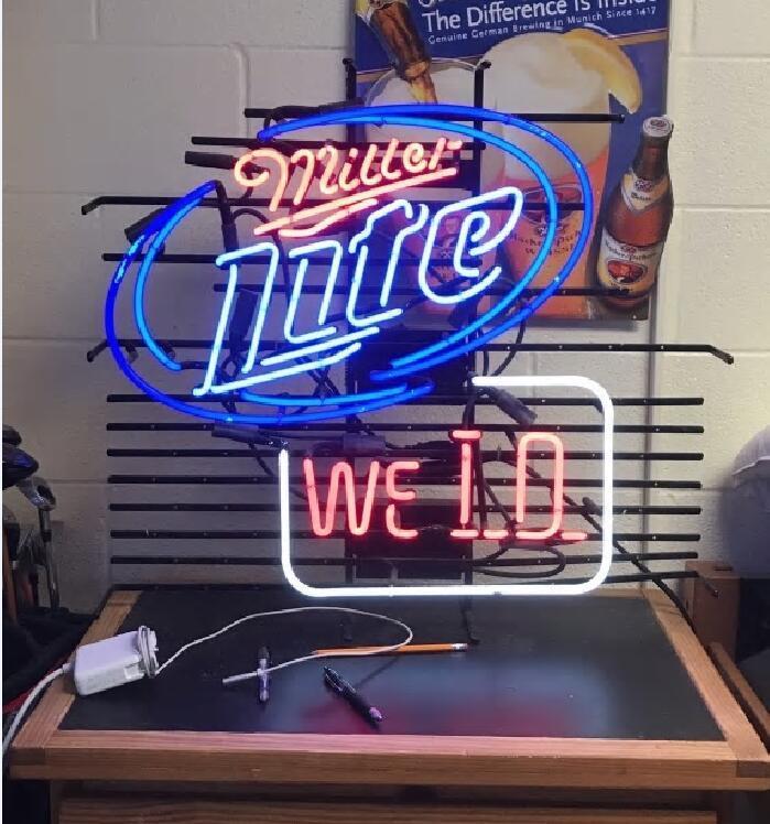 Custom Miller Lite We Id Neon Sign Real Neon Light Z1308