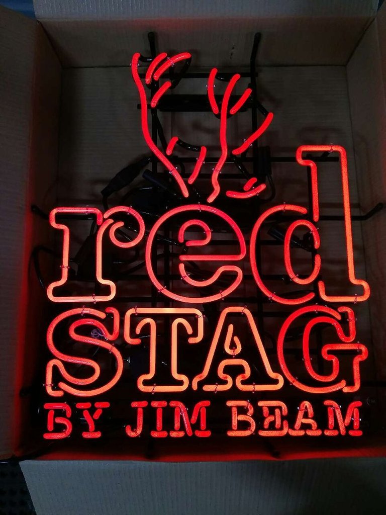 Custom Red Stag By Jim Beam Neon Sign Real Neon Light Z1333