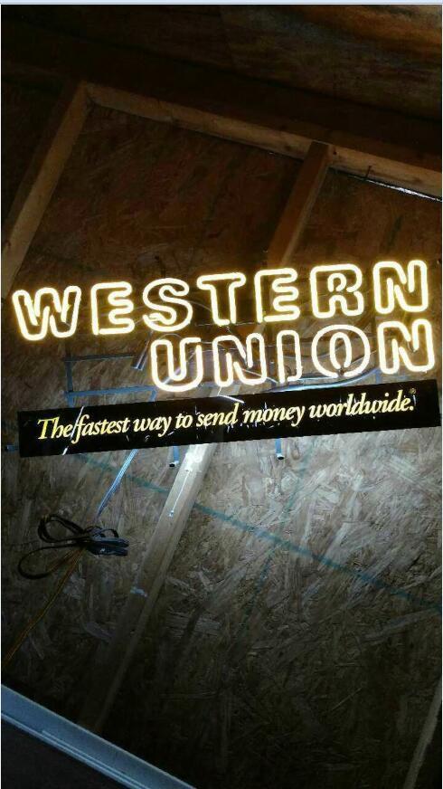 Custom Western Union Neon Sign Real Neon Light Z1372
