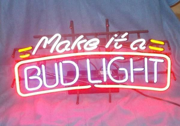 Custom Bud Light Beer Neon Sign Tube Neon Light