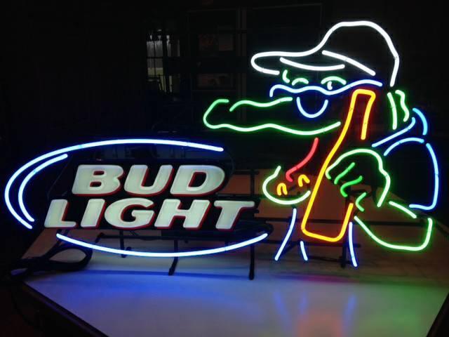 Custom Bud Lite Beer Gator Neon Sign Tube Neon Light