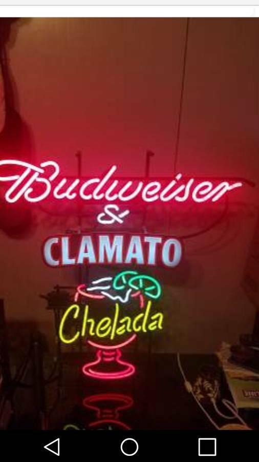 Custom Budweiser Clamato Chelada Bloody Mary Neon Sign Tube Neon Light