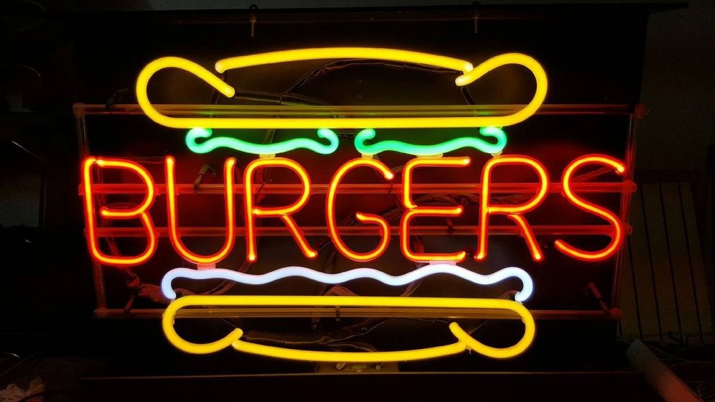 Custom Burgers Neon Sign Tube Neon Light