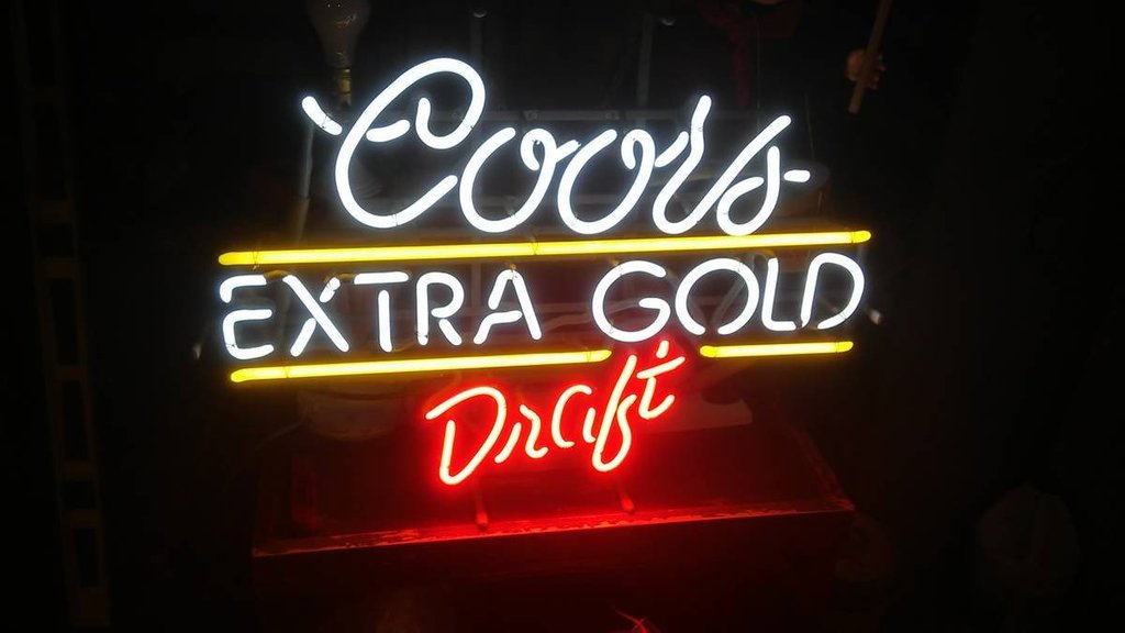 Custom Coors Extra Gold Draft Neon Sign Tube Neon Light