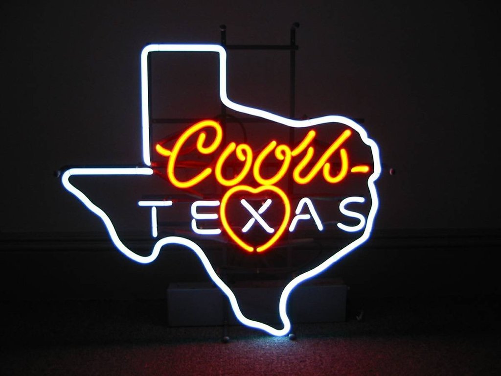 Custom Coors Texas Neon Sign Tube Neon Light