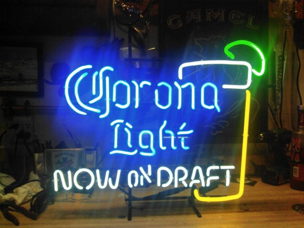 Custom Corona Light Now On Draft Neon Sign Tube Neon Light