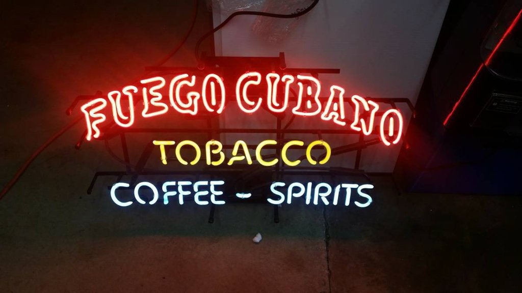 Custom Fuego Cubano Tobacco Coffee Neon Sign Tube Neon Light