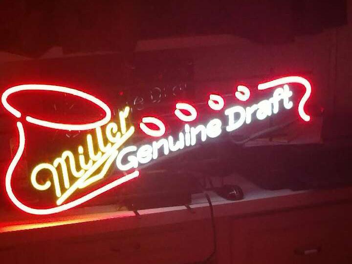 Custom Miller Genuine Draft Saxophone Neon Sign Tube Neon Light