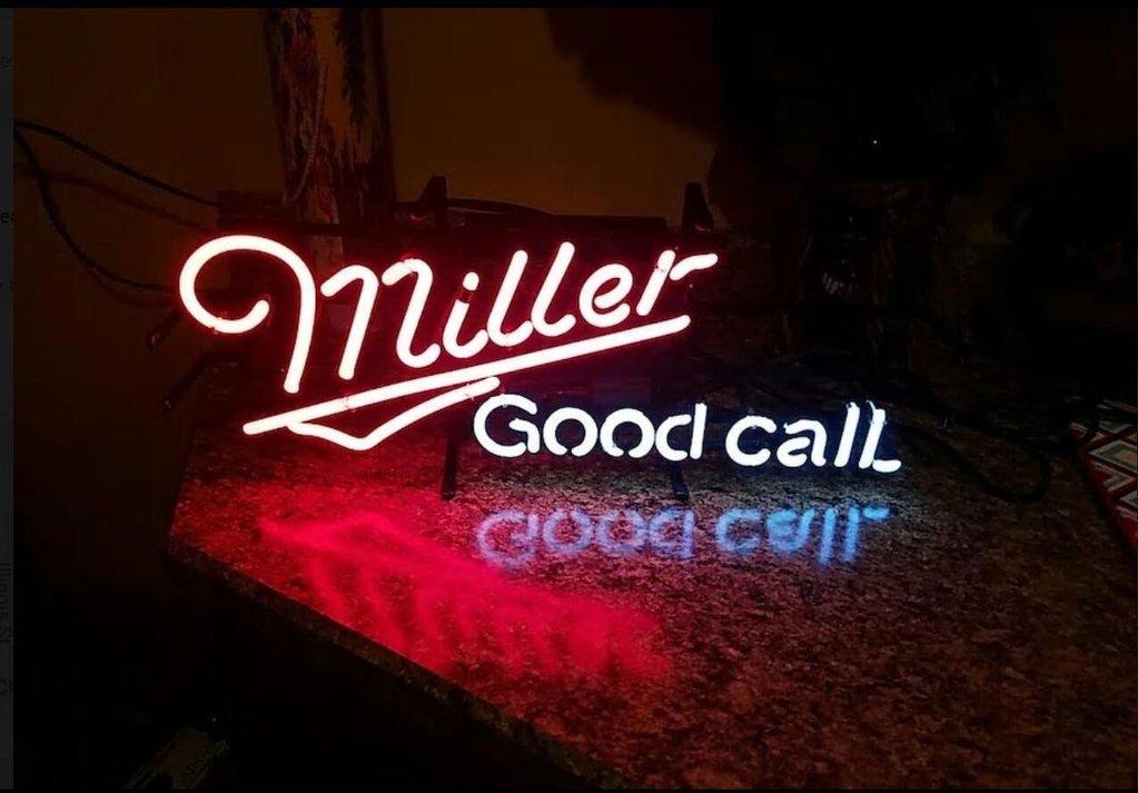 Custom Miller Lite Good Call Neon Sign Tube Neon Light