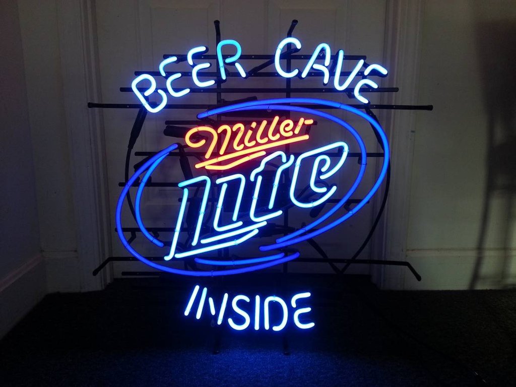 Custom Miller Lite Beer Cave Inside Neon Sign Tube Neon Light