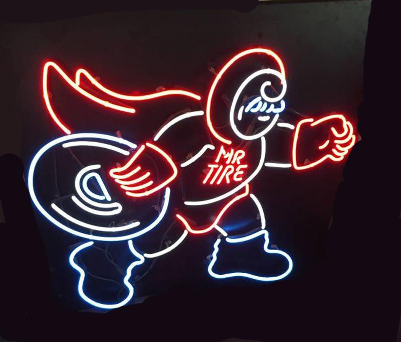 Custom Mr Tire Neon Advertising Neon Sign Tube Neon Light