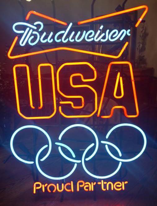 Custom Budweiser Olympic Neon Sign Tube Neon Light