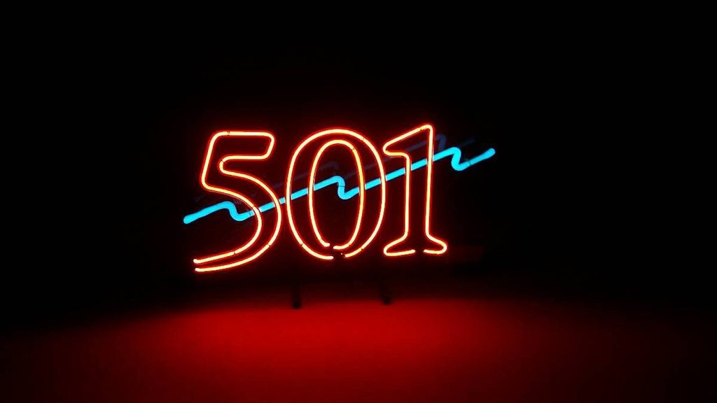 Custom Original 1984 Levi'S 501 Neon Sign Tube Neon Light