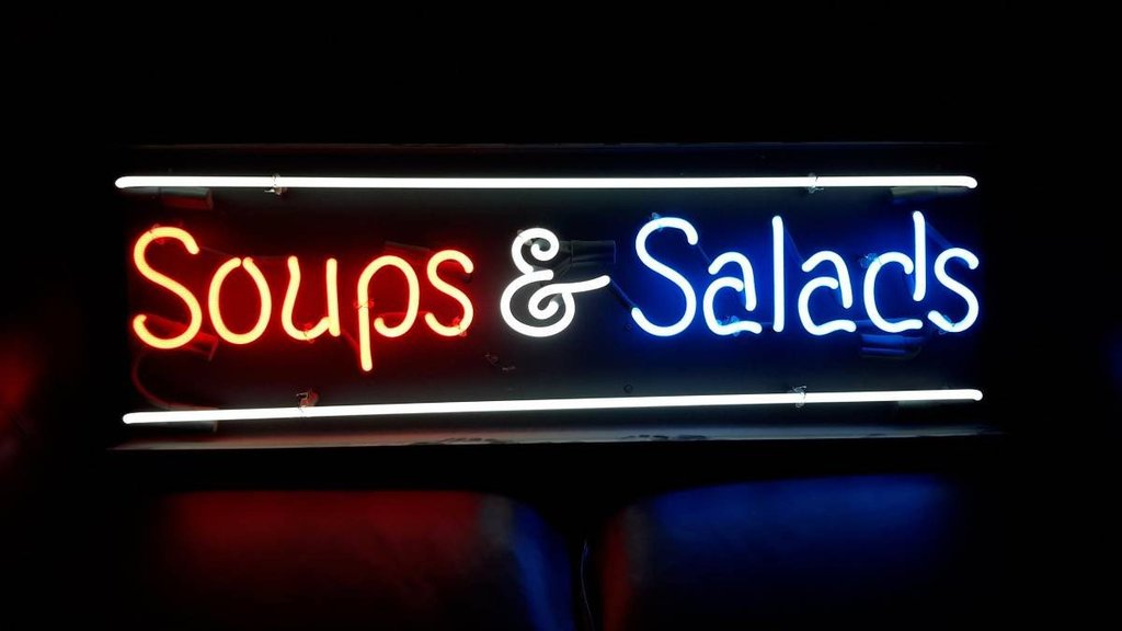 Custom Soups & Salads Neon Sign Tube Neon Light